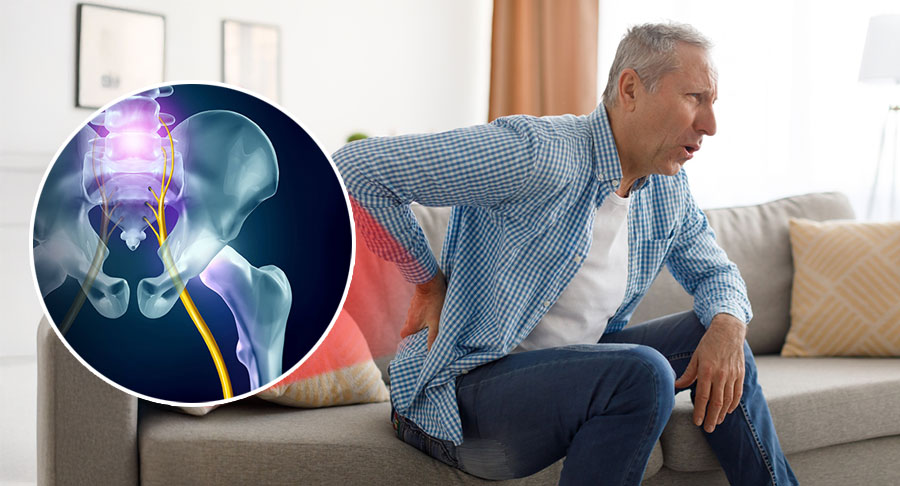 Person experiencing nerve pain and discomfort